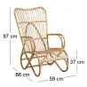 Fauteuil en manau naturel Taman