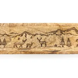 Planche de présentation en manguier décor Montagne