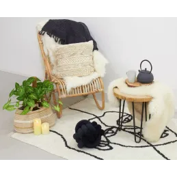 Fauteuil en manau naturel Taman