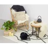 Fauteuil en manau naturel Taman