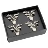 Ronds de serviettes en aluminium Cerf