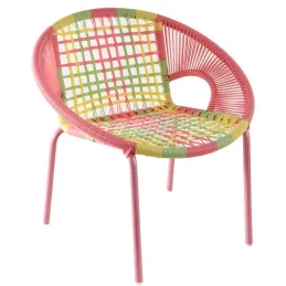 Fauteuil enfant multicolore en polyrésine