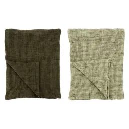 Plaids en coton gaufré