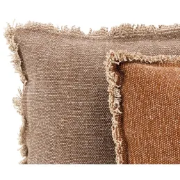Coussin en coton recyclé à franges
