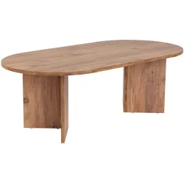Table basse ovale en aggloméré Sable