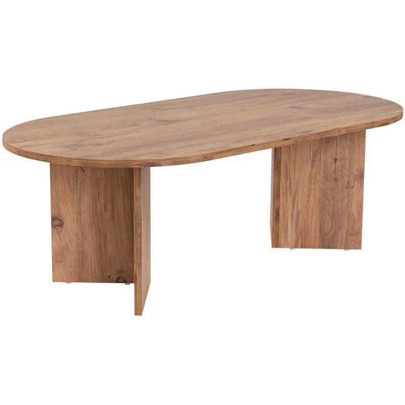 Table basse ovale en aggloméré Sable