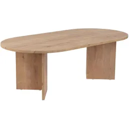 Table basse ovale en aggloméré Sable