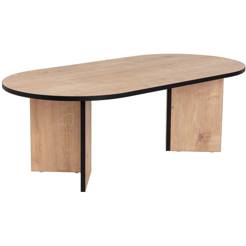 Table basse ovale en aggloméré Sable