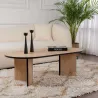 Table basse ovale en aggloméré Sable