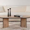 Table basse ovale en aggloméré Sable
