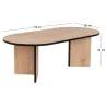 Table basse ovale en aggloméré Sable