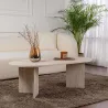 Table basse ovale en aggloméré Sable