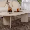Table basse ovale en aggloméré Sable