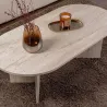 Table basse ovale en aggloméré Sable