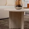Table basse ovale en aggloméré Sable