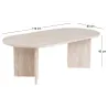 Table basse ovale en aggloméré Sable