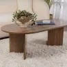 Table basse ovale en aggloméré Sable