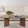 Table basse ovale en aggloméré Sable