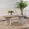 Table basse ovale en aggloméré Sable