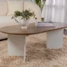 Table basse ovale en aggloméré Sable