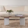 Table basse ovale en aggloméré Sable