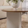 Table basse ovale en aggloméré Sable