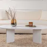 Table basse ovale en aggloméré Sable