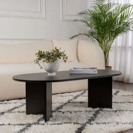 Table basse ovale en aggloméré Sable