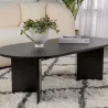 Table basse ovale en aggloméré Sable
