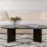 Table basse ovale en aggloméré Sable