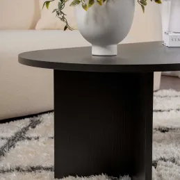 Table basse ovale en aggloméré Sable