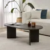 Table basse ovale en aggloméré Sable