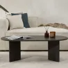 Table basse ovale en aggloméré Sable