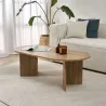 Table basse ovale en aggloméré Sable