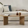 Table basse ovale en aggloméré Sable