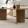 Table basse ovale en aggloméré Sable
