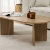 Table basse ovale en aggloméré Sable