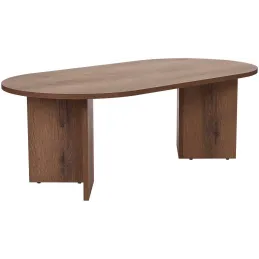 Table basse ovale en aggloméré Sable