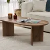 Table basse ovale en aggloméré Sable