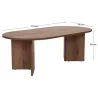 Table basse ovale en aggloméré Sable
