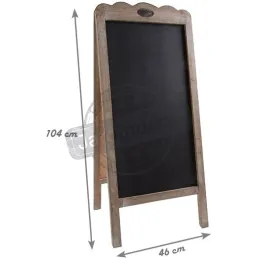 Double tableau noir en bois vieilli