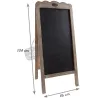 Double tableau noir en bois vieilli
