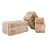 Caisse en bois vieilli (Lot de 3)