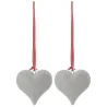 Coeur en métal laqué blanc