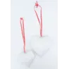 Coeur en métal laqué blanc
