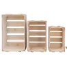 Caisse en bois vieilli (Lot de 3)