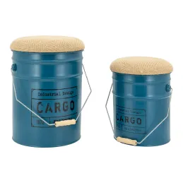 Tabouret/coffre en métal Cargo