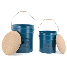 Tabouret/coffre en métal Cargo