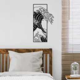 Décoration murale en métal Waves 34 x 62 cm