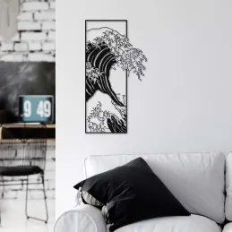 Décoration murale en métal Waves 34 x 62 cm